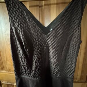 Brown A-line dress; cotton w/ acetate lining